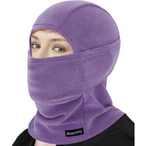 Women's Light Purple Balaclava Mask Warm Windproof Lightweight Winter Face Mask